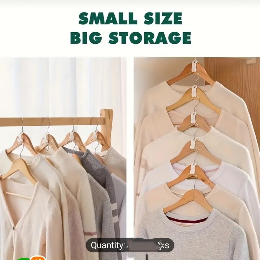 🎁Free🍡3$30🍡NWT 22pcs Space Saving Clothes Hangers Easy-to-Use Connector Hooks